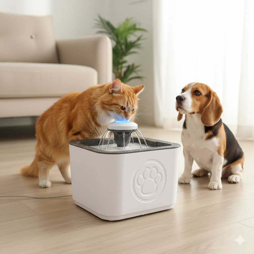 Fuente agua mascotas