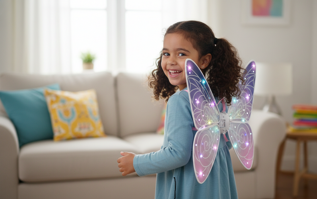 Alas de hada con luces y música